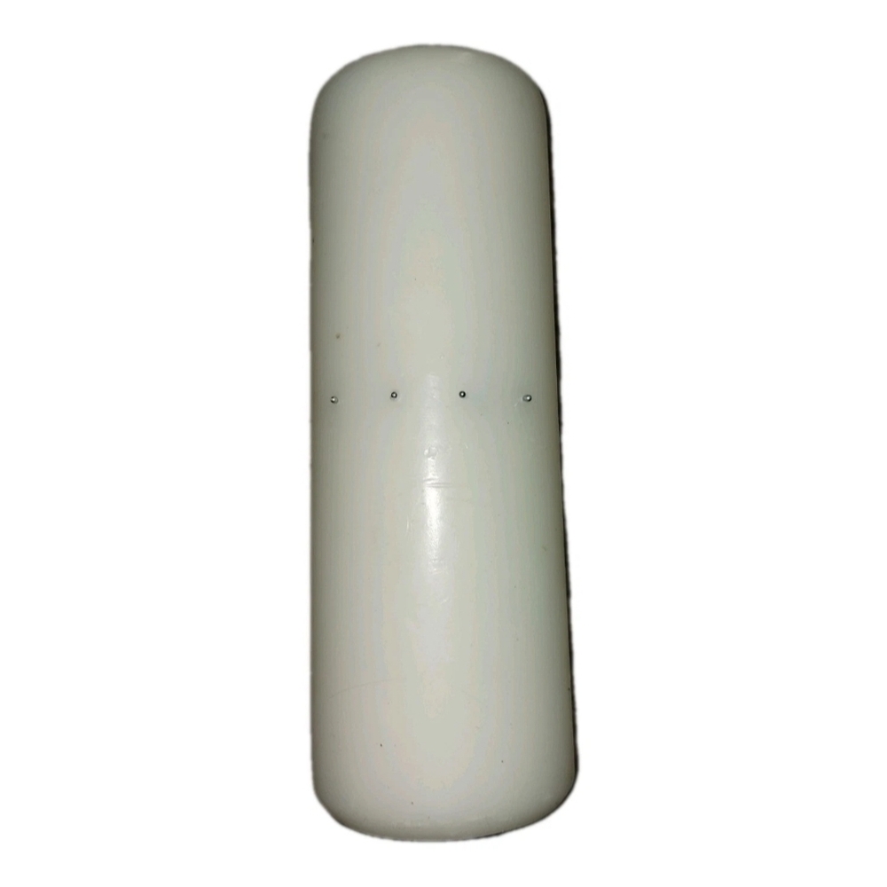 White Pillar Candle 8.5 Inches Tall With 4 Pins in Front